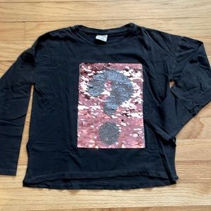 Zara Girls Long Sleeve Sequin Top - size 7